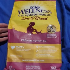 Wellness Complete Health Dogfood Dry Small Breed Puppies Under 1 Year 4 lbs 4.25 per pound