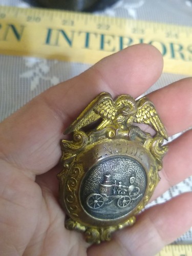 Rare Antique 1800’s Fireman Badge Engine No. 2 Fire Dept. Vintage - Picture 3 of 15