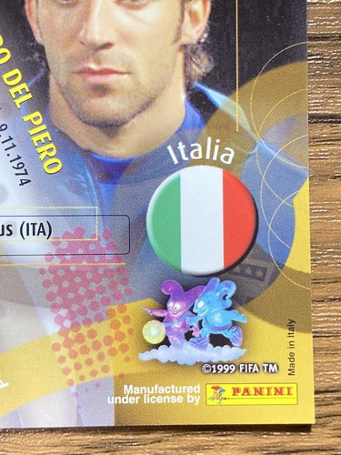 Panini 2002 World Cup Card No.71 Alessandro Del Piero Italy Japanese Edition - Picture 11 of 11