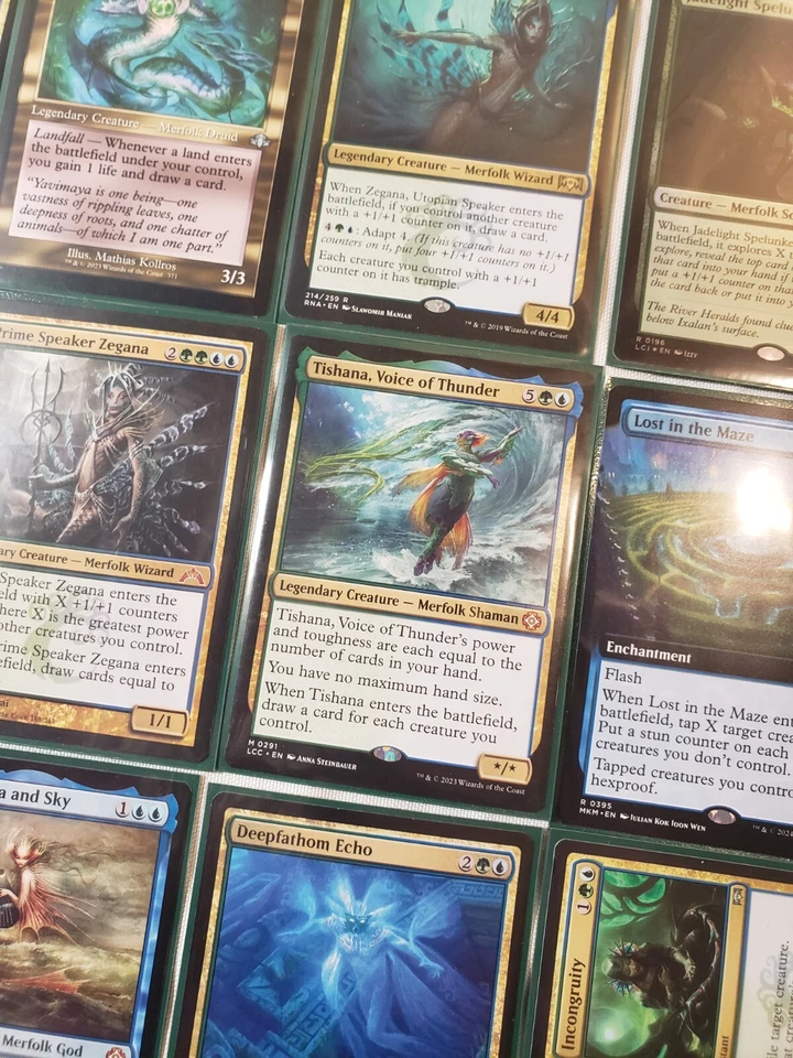 Custom Commander deck Blue/Green MERFOLK Zegana, Tishana, Kumena MtG 100 FISH - Image 3 of 4