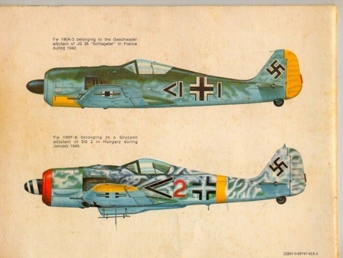 VINTAGE 1975 FOCKE WULF FW190 IN ACTION, SOFTCOVER, REALLY NICE CONDITION - Picture 2 of 5