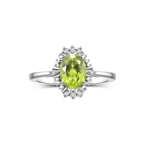 RYLOS Sterling Silver Ring 7x5MM Gemstone & Diamonds Birthstone Jewlry Size 5-10 - Picture 22 of 30