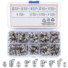 60pcs Metric Grease Fittings Kitstraight And Angled Grease Zerk Kit M6 M8 M10 18