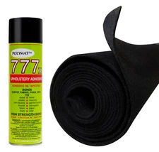 Polymat 12ft x 45in Black S60 12oz (1)CAN 777 GLUE FOR TRAILER BUNK liner Carpet