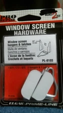 Prime-Line PL-8103, Window Screen Hangers & Latches, White, FREE SHIPPING