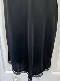 Vintage SEARS 16005 Nylon Black Lace Full Slip Size 38 - SHIPS FREE