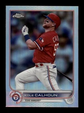 2022 Topps Chrome Refractor #17 Kole Calhoun Texas Rangers