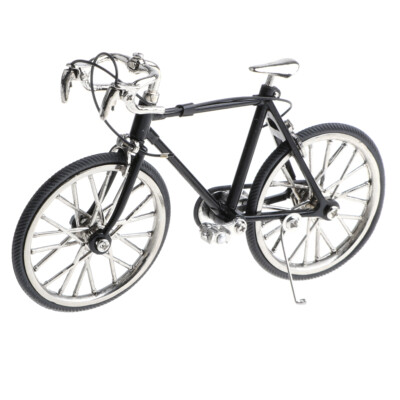 1:16 schwarz Vintage Druckguss Fahrrad Modell Spielzeug mit echtem Bremse Sammlerstück