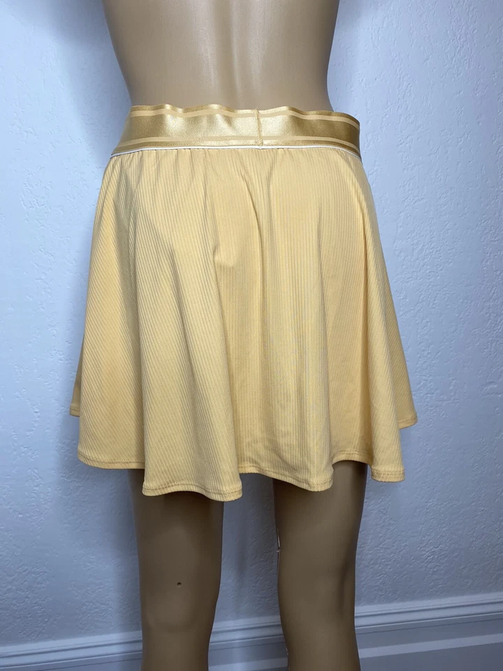 Falda/falda corta de tenis Nike Court 939318-251 para mujer talla XL amarilla nueva con etiquetas Foto 2 de 4
