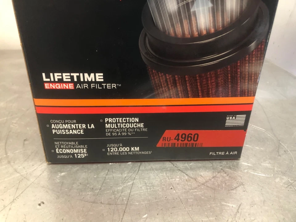 K&N 4960 AIR FILTER ( FLANGE ID 2 3/4) - Image 2 of 2