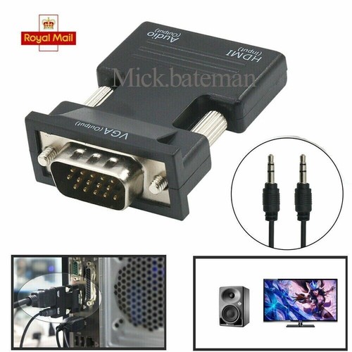 HDMI to VGA Adapter Cable Converter | HD Input to VGA Output for PC TV Monitor ✅ - Picture 11 of 11