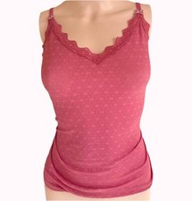pink lace cami with ribbons