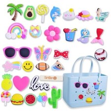 Charms for Bogg Bag 30pcs Charms for Bogg Bag Accessories Letters Flowers
