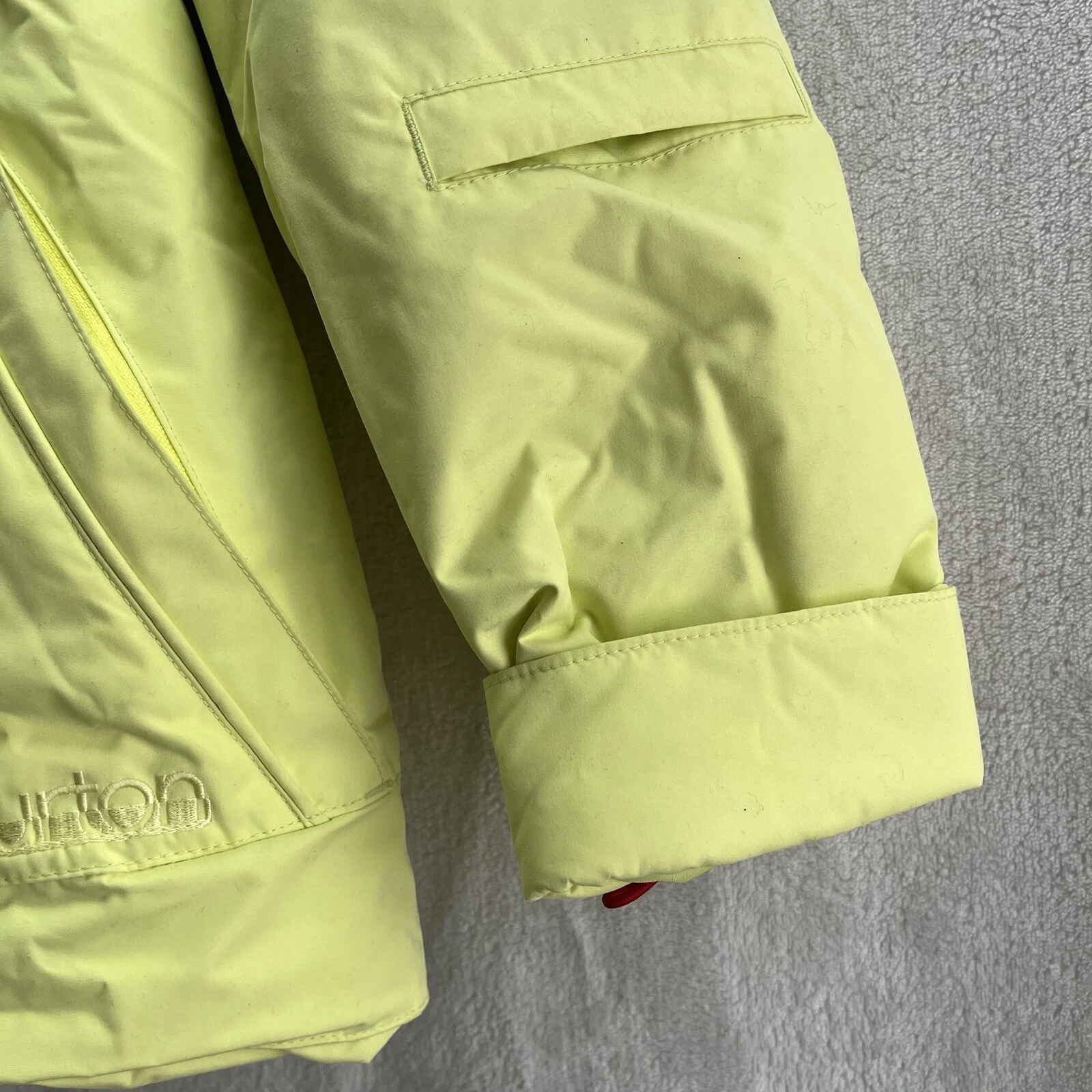 burton dryride neon full zip button y2k jacket