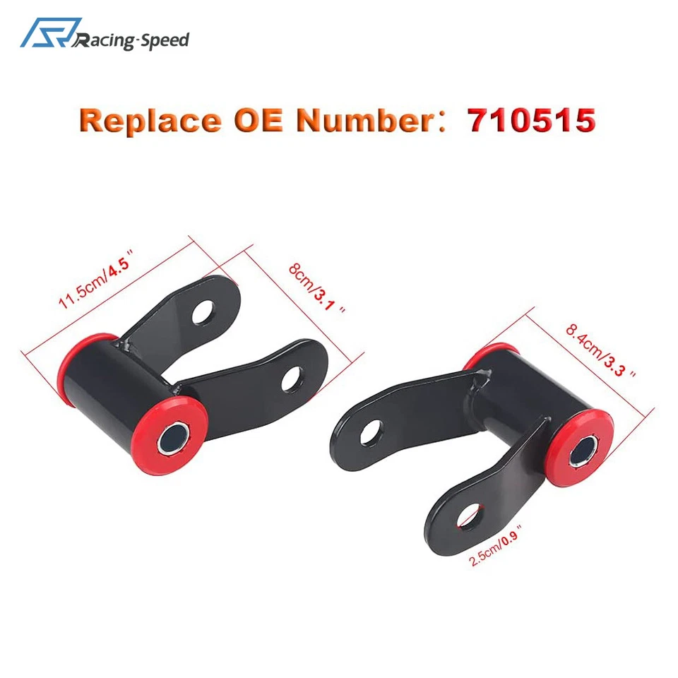 710515 Rear Lift Shackles kit 1-1.5" for 88-18 Chevy Silverado 1500 GMC Truck  — 第 3/4 张图片