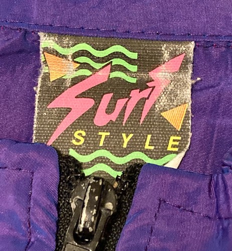 Vintage 90s SURF STYLE Purple/Blue Ski Jacket - USA Made - Sz: KIDS 10-12 - WXS - Picture 5 of 7