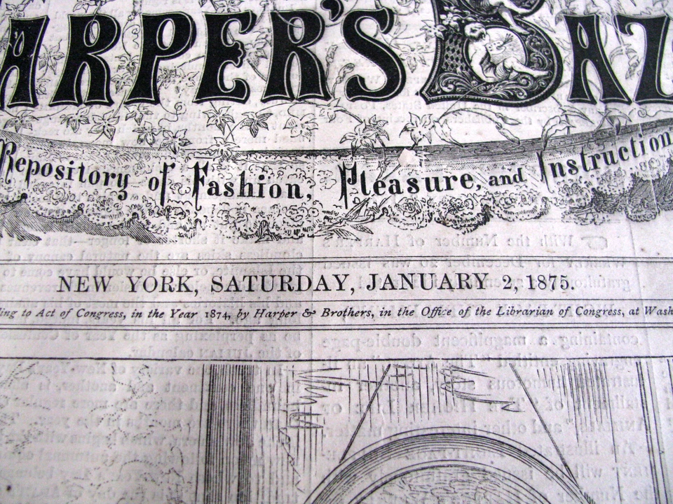 Antique Harper's Bazar Magazine January 2, 1875 - Image 2 of 4