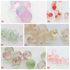 10 Pieces Glass Gold Flake No Hole Ball - 8mm G236B-1 