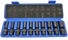 10PC 3/8" Dr Universal Swivel Deep Impact Socket Set 10-19MM PRO Radius Set