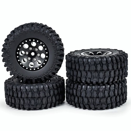4PCS 1.0" Tires & Beadlock Wheel Rims Set for 1/24 Axial SCX24 RC Crawler Car - Picture 4 of 25