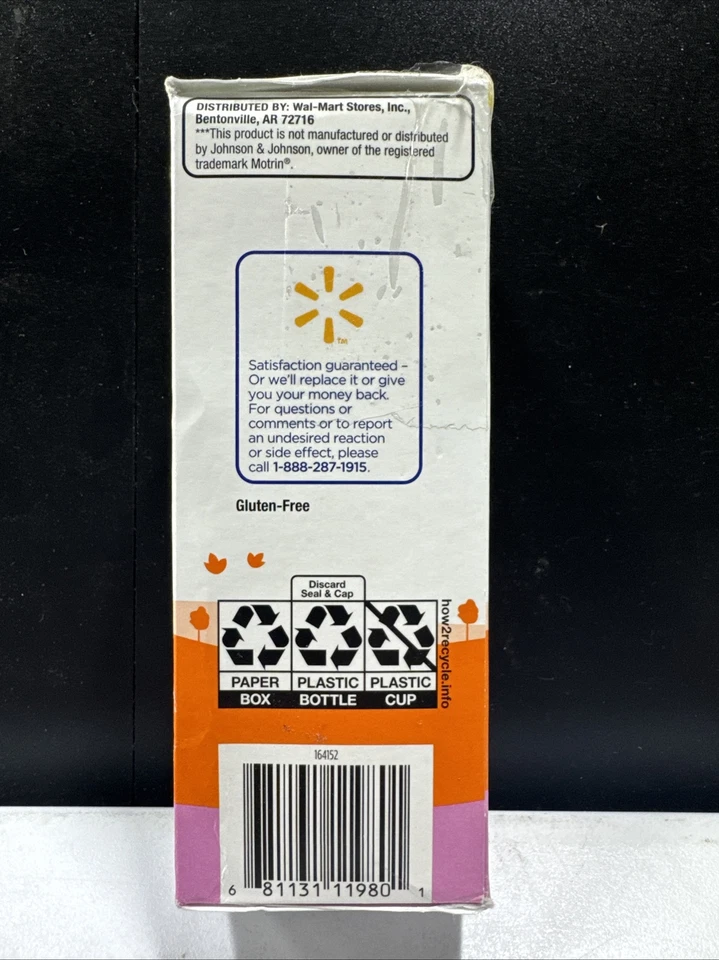 Equate Niños IBUPROFENO Edad 2-11 100mg Burbuja Goma 8oz Exp.12/25 Caja Daños Foto 4 de 4