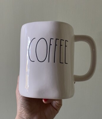 New Rae Dunn Big Cup Mug Coffee Nice Printed Words Pretty Nwt Tea Decor