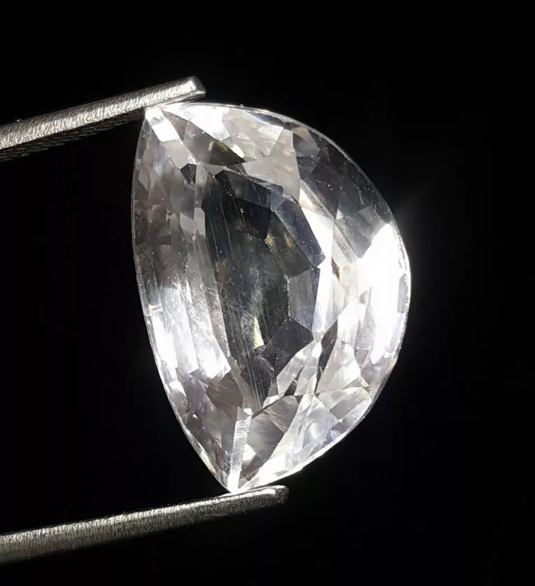 Natural White Sapphire 10.47 Ct Loose Gemstone Certified Ring Size