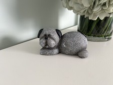Hobby Lobby Resin Bulldog Puppy, Black/Gray, NWT