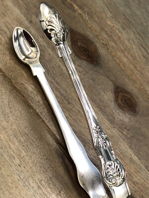 Antique Sterling Silver Ice Tongs 6.25