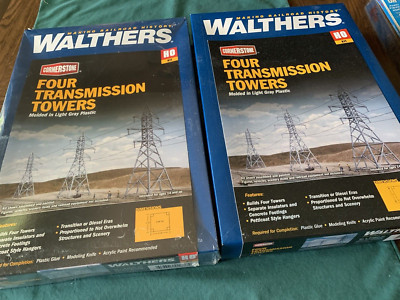 Walthers Cornerstone #933-3121 Four Transmission Towers - 2 Kits, 8 Towers, HO