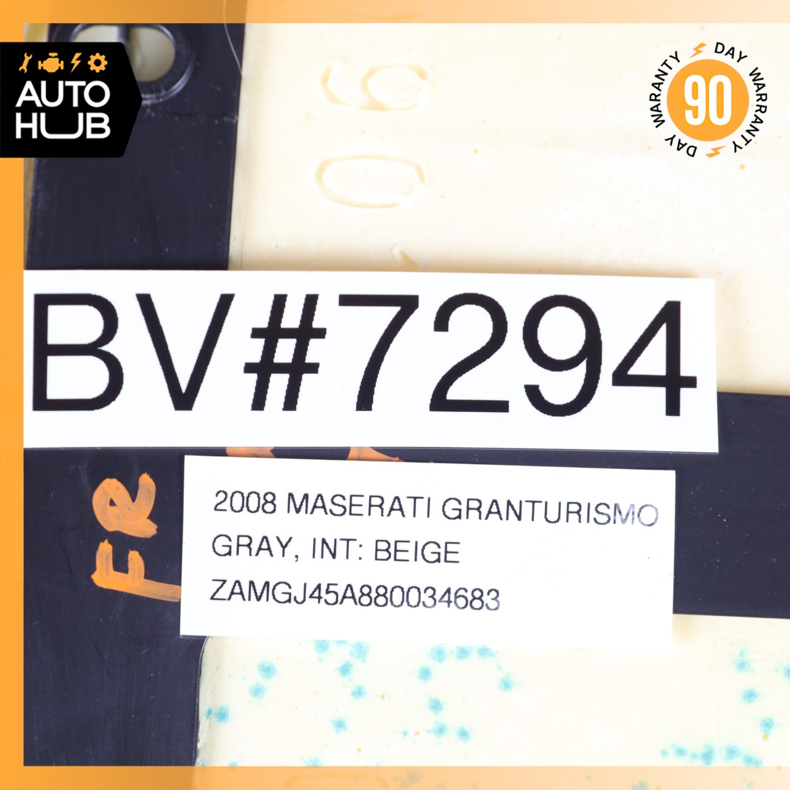 08-12 Maserati GranTurismo M145 Front Right Top Upper Seat Cushion Beige OEM 76k