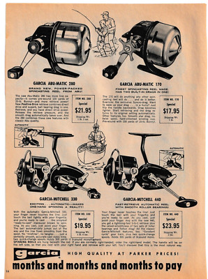 GARCIA MITCHELL Fishing Reels ABU AMBASSADEUR Depth Sounder 1969 CATALOG Ads
