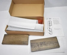 Wall Mounted Towel Holder Rack w Wooden Shelves Screw Mounted w Hardware