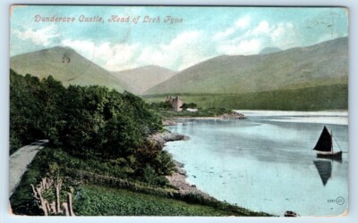 Dunderave Castle - Loch Fyne Scotland UK 1907 Postcard