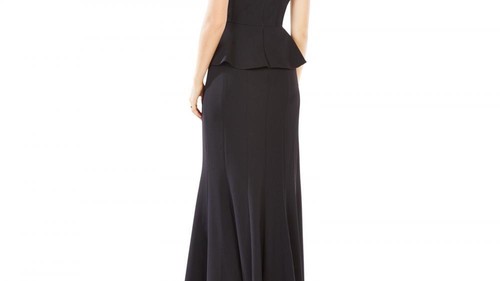 BCBG Max Azria Women's Long Maxi Dress Size 4 Peplum Solid Sleeveless A1229 - 第 7/8 張圖片
