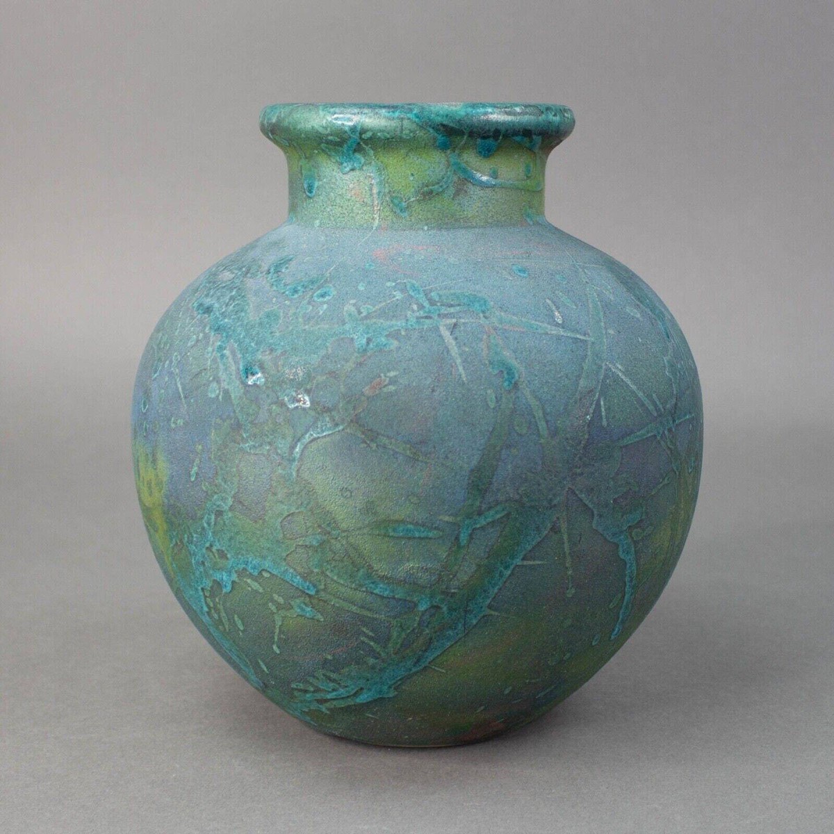 工芸品 Vintage vase from artec LARGE Mid Century ZEBRA Stripe V.B. Opaline Glass Vase