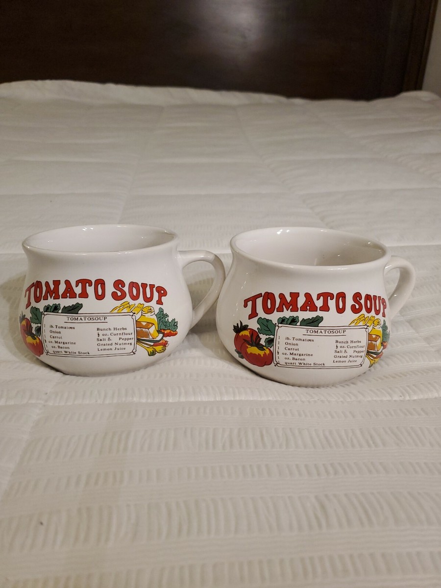2 Vintage Campbell's Tomato Recipe on Soup -Bowl -Mug -Cup B6 | eBay