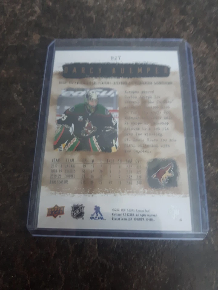 Upper Deck SP Authentic 2020-21 Gold Darcy Kuemper 41/100 Card# R27 - Image 2 of 2