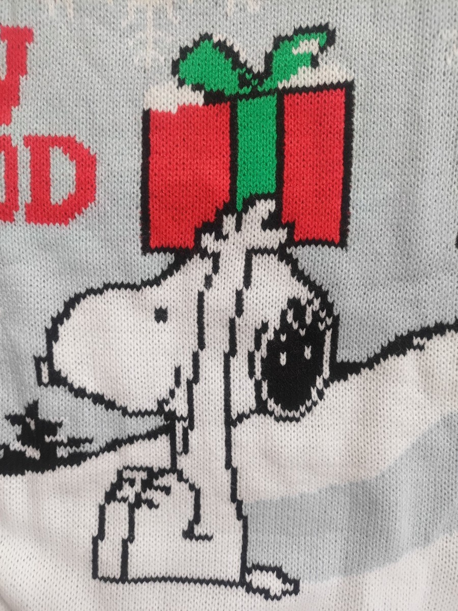 NWT H&M Peanuts Snoopy Up to Snow Good Jacquard-Knit Sweater