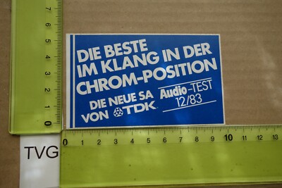 Alter Aufkleber HiFi Video Audio Data Computer Kassette Diskette TDK (TVGC)