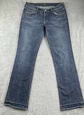 7 For All Mankind Bootcut Denim Low Rise Jeans Womens 31 Made In USA Western