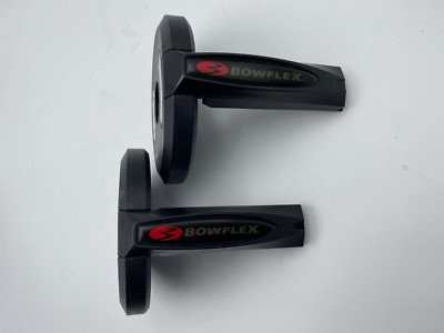 2- Bowflex 1090 Dumbbell Replacement Handle Part Black Tab Endcap Dial ...