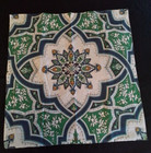 Pottery Barn Ashton Medallion Euro Sham Floral Blue Green White Yellow Geometric