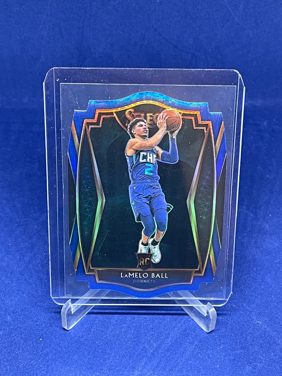 LAMELO BALL 2020-21 PANINI SELECT PREMIER LEVEL BLUE PRIZM DIE CUT RC #D 152/249
