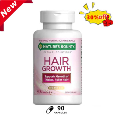 Natural Bounty Optimal Solutions Hair Growth Supplement   90 Capsules QXO QXV.