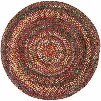 NEW Braided Rug 7' Round RED American Tradition Wool Capel ...