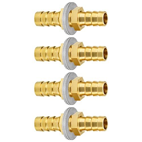 4PCS Brass Straight Barb Bulkhead Fitting 5/16"OD Barb ThruBulk Coupling eBay