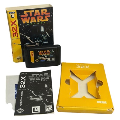 Star Wars Arcade (Sega Genesis 32X, 1994) CIB Complete w/ Manual Tested #2