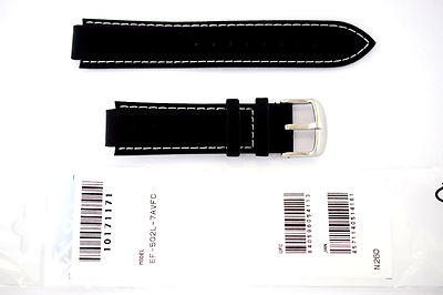 CASIO ORIGINAL REPLACEMENT WATCH BAND: 10171171   EF-502L  BLACK/WHITE STITCHES