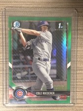 2018 Bowman Draft Chrome Cole Roederer Green Refractor /99 #BDC-125